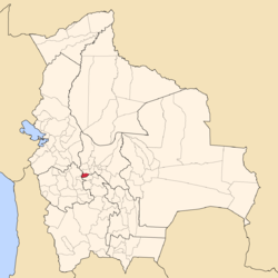 Location of Bolívar Province within Bolivia