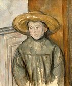Paul Cézanne, 1896, Boy With a Straw Hat, 68.9 x 58.1 cm, Los Angeles County Museum of Art