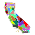 Pre-contact distribution of native languages of California.