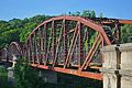 Mai: Die Carl-Alexander-Eisenbahnbrücke über die Saale bei Dorndorf-Steudnitz