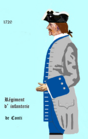 régiment de Conti de 1720 à 1734