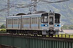 7008+7105で運転される回送列車（2023年5月 市坪駅 - 北伊予駅間）