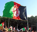 Flags being flown during an anti-Taliban demonstration in Berlin, Germany (2021)