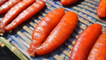 Drying eoran, during which it is brushed with sesame oil