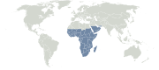 Extent of the Afrotropical biogeographical realm