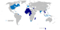 Carte simplifiée du 1er et 2e empire colonial français.