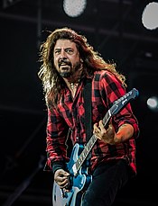 Dave Grohl performing with Foo Fighters in 2018