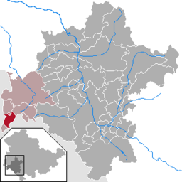 Läget för kommunen Frankenheim/Rhön i Landkreis Schmalkalden-Meiningen