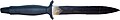 A Gerber Mark II combat knife, with black anodized blade