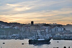 Getaria view from the sea