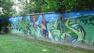Graffiti on a wall in Čakovec, Croatia