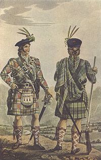 Highland Chiefs, illustration by James Logan from The Scottish Gael (1831)