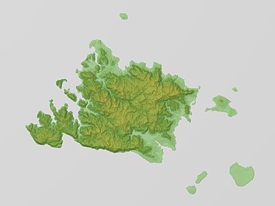 八重山諸島のマラリアの位置（100x100内）