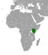 Location map for Kenya and Kuwait.