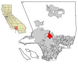 Location within Los Angeles County