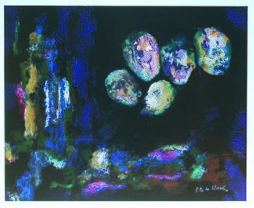 Les Satellites (vers 1987), huile sur toile, 81 × 100 cm, localisation inconnue.