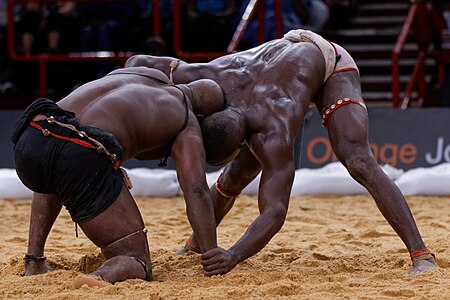 Senegalese wrestling, by Pyb