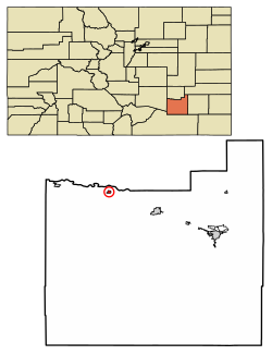 Location of Manzanola in Otero County, Colorado.