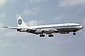 A Pan Am plane about to land at Miami in 1971. Pan Am used to be the largest airline at the airport before it stopped flying in 1991.