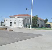The Gem and Mineral Building built in 1918 on the Arizona State Fairgrounds which is located at 1826 West McDowell Road. It is currently the oldest building there. Listed in the Phoenix Historic Property Register