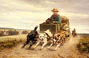 The Dog Cart, oil on canvas, Henriëtte Ronner-Knip