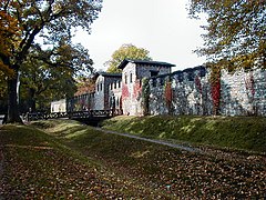 Castelo romano reconstruído; Kastell Saalburg preto Bad Homburg.