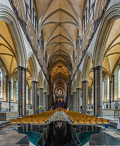 Nave of Salisbury Cathedral, by Diliff