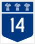 Highway 14 marker