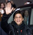 Shah Rukh Khan is seen waving at a crowd