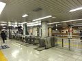 The Toei Shinjuku Line ticket barriers in November 2012