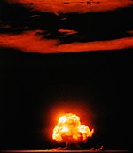 תצלום הפיצוץ הגרעיני בניסוי טריניטי