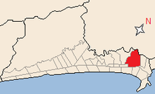 Localização do bairro em Praia Grande