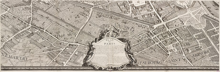 Turgot map of Paris, sheets 18-19, by Louis Bretez and Claude Lucas