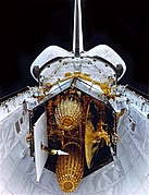 A view of the shuttle's cargo bay