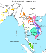 Distribution of Austroasiatic