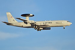 An E-3B Sentry of the 552nd Air Control Wing based at Tinker AFB.