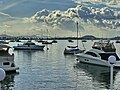 Barcos vistos da Calzada de Amador