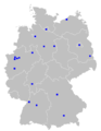 Fußball-Bundesliga 2007-08 teams distribution