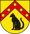 Gatto seduto di nero, mirante a destra (Wust, Germania)