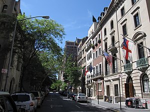 East 69th Street between Park and Madison Avenues in the Upper East Side Historic District