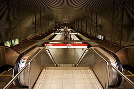 Hakaniemi metro station was opened in 1982.