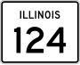 Illinois Route 124 marker