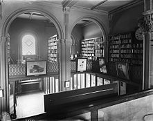 Library Stacks, balcony of the main hall, Smithsonian Institution Building, prior to 1914