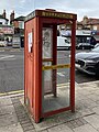 A decommissioned telephone booth in Ilford, London, 2022
