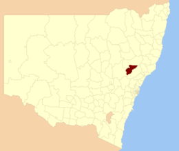 Contea di Muswellbrook – Mappa