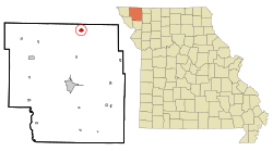 Location of Hopkins, Missouri