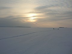 La mer de l'Ob en hiver.