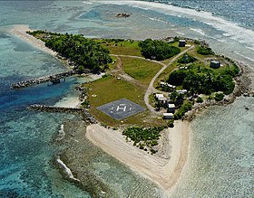 Vue aérienne de l'île.