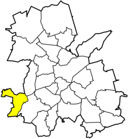 Location of Niewiadom within Rybnik