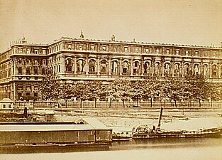 Le palais d'Orsay après la Commune de Paris.